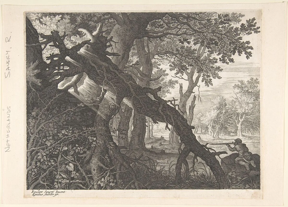 A Forest with a Rabbit Hunt — Aegidius Sadeler II|Roelandt Savery