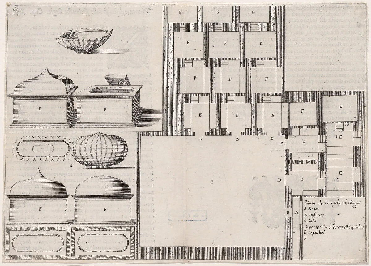 38th Plate, from Trattato delle Piante & Immagini de Sacri Edifizi di Terra Santa (Treatise of the Plans & Images of the Sacred Buildings of the Holy Land) — Jacques Callot|Bernardino Amico|Pietro Cecconcelli