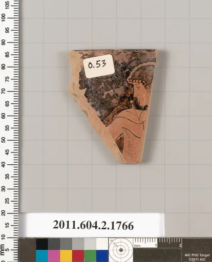 Terracotta rim fragment of a skyphos (deep drinking cup)