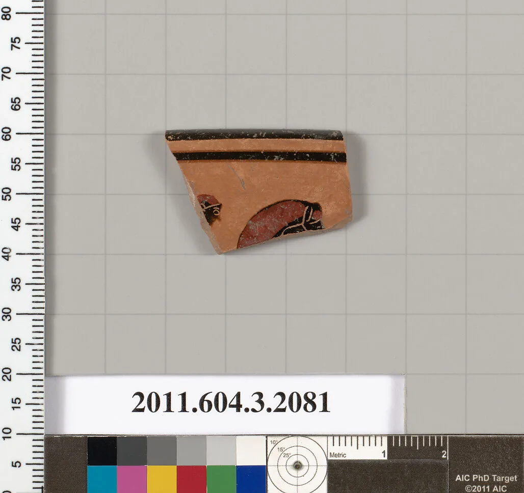 Terracotta rim fragment of a kylix (drinking cup) — Unknown