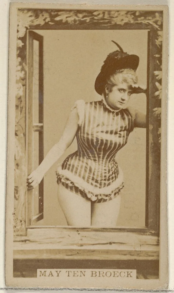 May Ten Broeck, from the Actors and Actresses series (N45, Type 8) for Virginia Brights Cigarettes — Allen & Ginter
