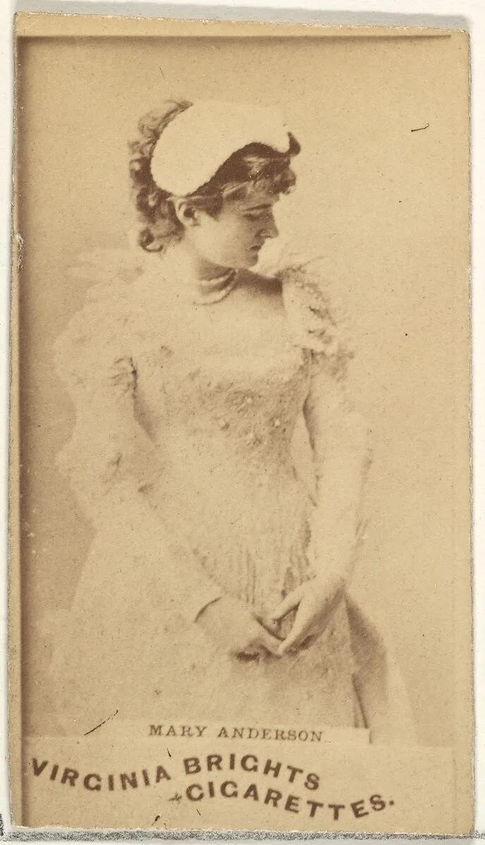 Mary Anderson, from the Actors and Actresses series (N45, Type 1) for Virginia Brights Cigarettes — Allen & Ginter