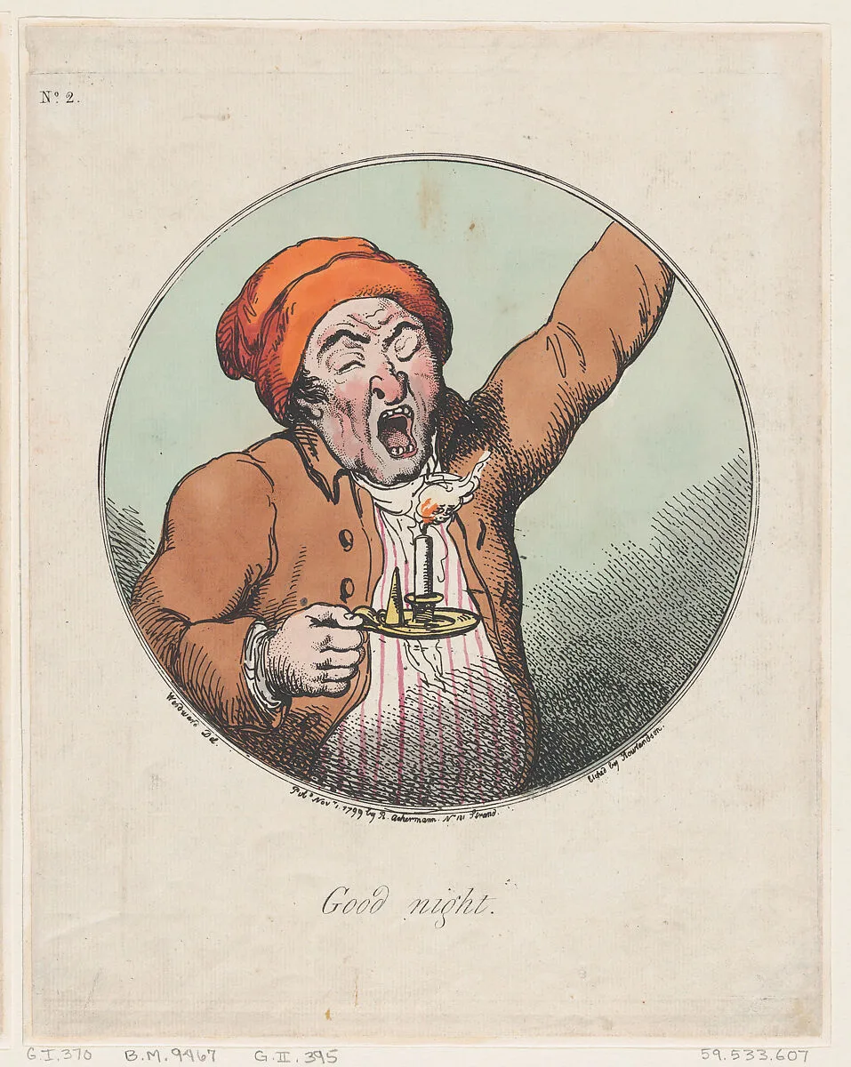 Good Night — Thomas Rowlandson|George Murgatroyd Woodward|Rudolph Ackermann, London