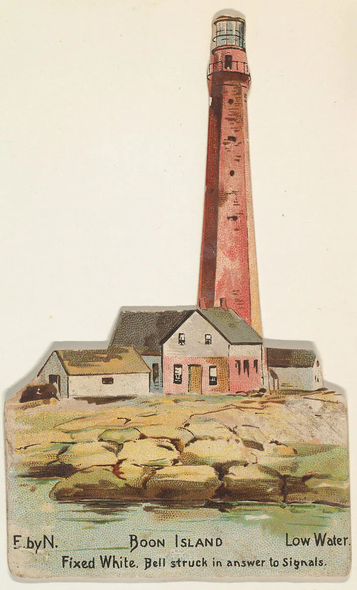 Boon Island, from the Lighthouses series (N119) issued by Duke Sons & Co. to promote Honest Long Cut Tobacco — The Giles Company|W. Duke, Sons & Co.