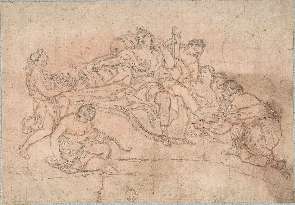 Toilet of Diana — Anonymous, Italian, Roman-Bolognese, 17th century