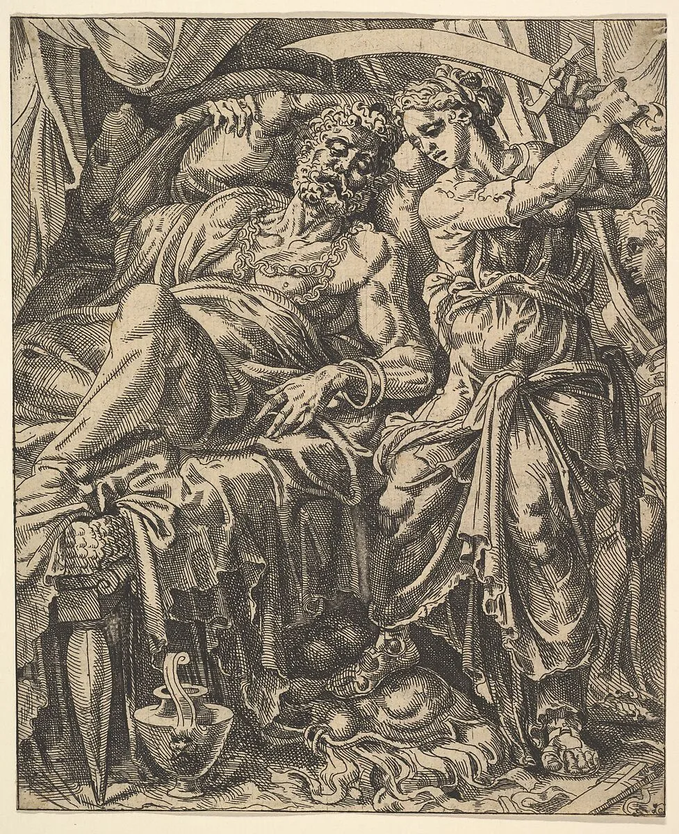 Judith Slaying Holofernes, from The Story of Judith and Holofernes — Maarten van Heemskerck|Dirck Volckertsz Coornhert