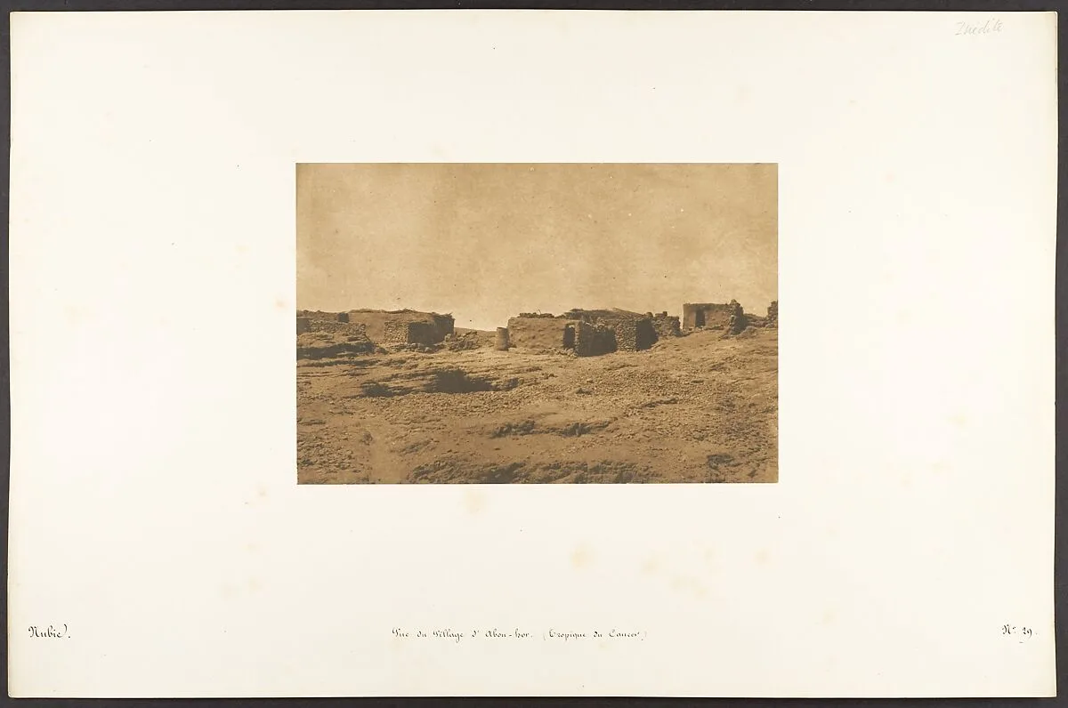 Vue du Village d'Abou-hor (Tropique du Cancer) — Maxime Du Camp