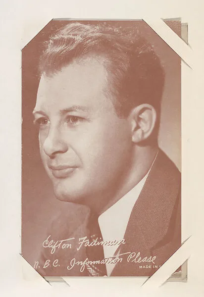 Clifton Fadiman from TV and Radio Stars Exhibit Cards series (W409) — Unknown