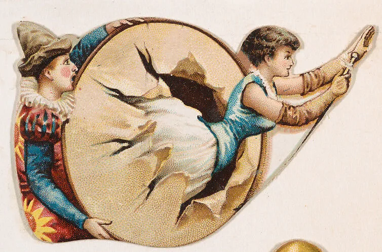 Clown hoop, from the Novelties series (N228, Type 3) issued by Kinney Bros. — Kinney Brothers Tobacco Company