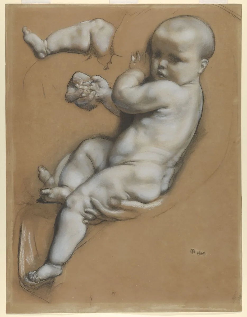Study of a Baby — Frederick Goodall