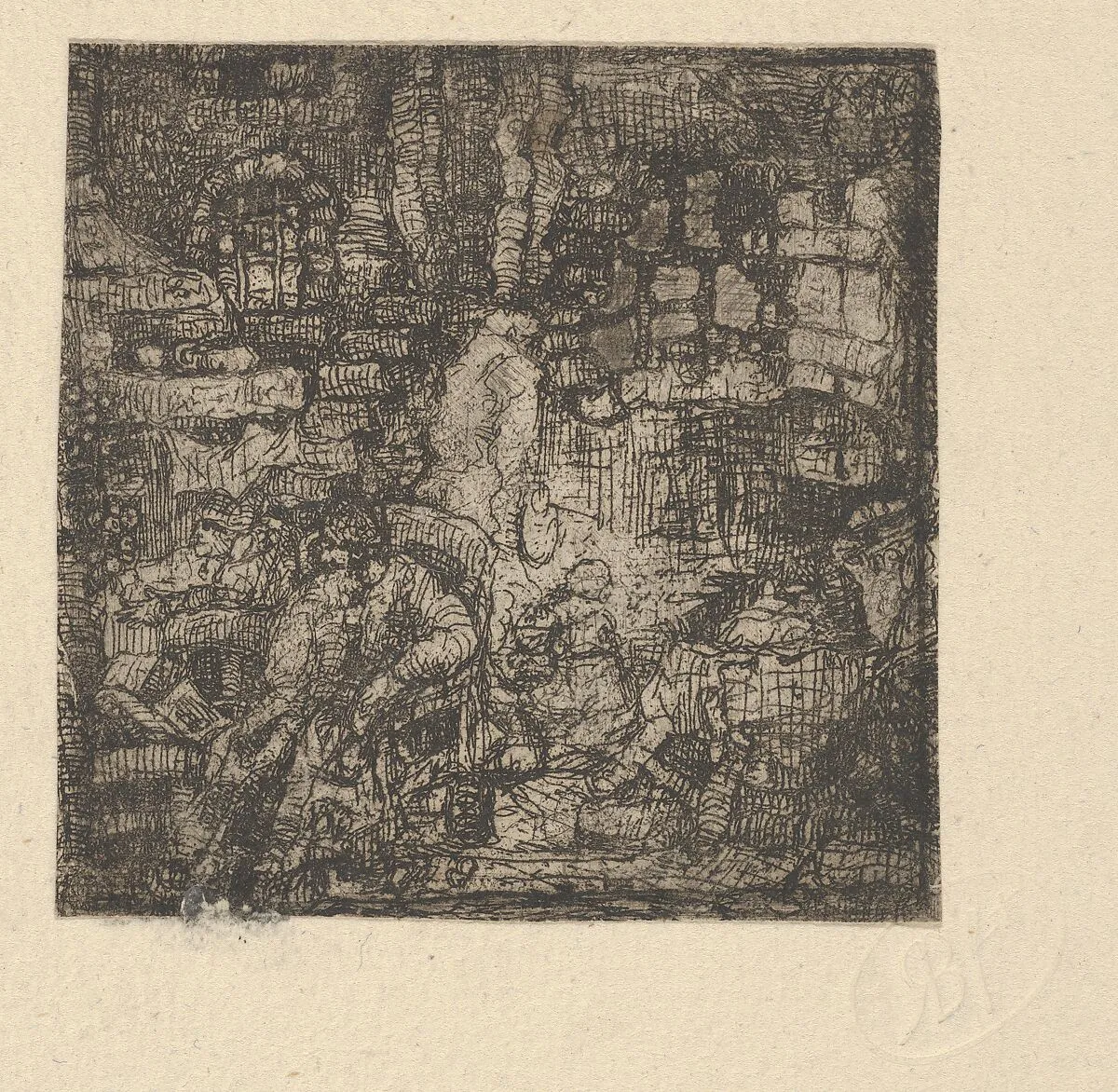 Vieillard Assis Dans un Intérieur (Old Man Seated in an Interior) — Rodolphe Bresdin