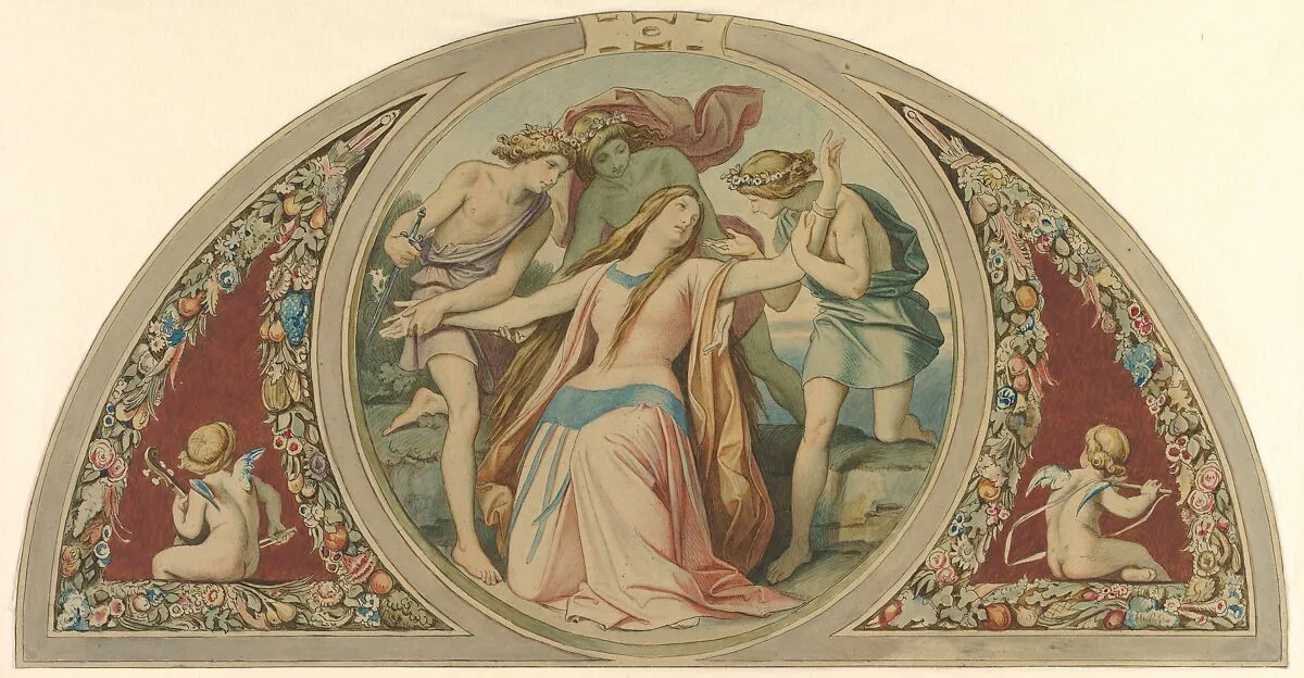 Three Boys Save the Despairing Pamina from Suicide — Moritz von Schwind