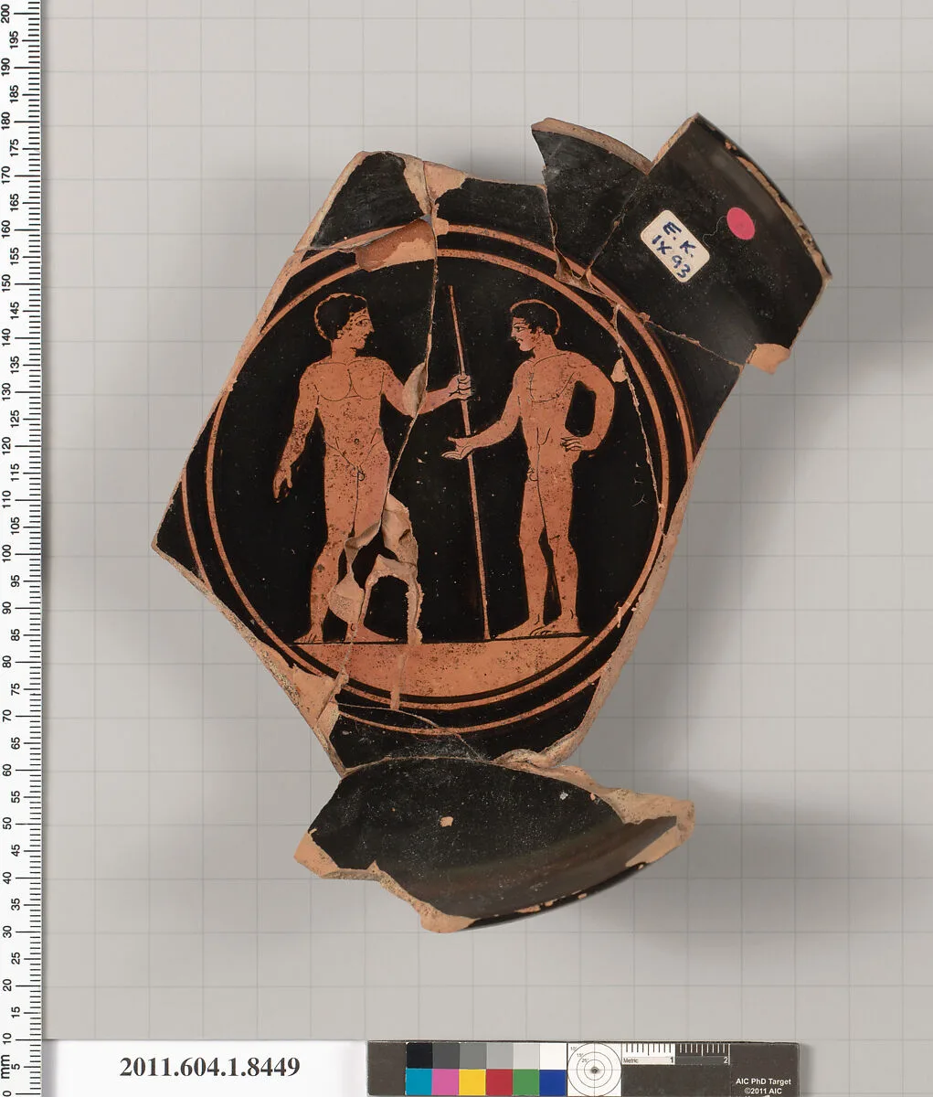 Terracotta fragment of a stemless kylix (drinking cup) — Unknown