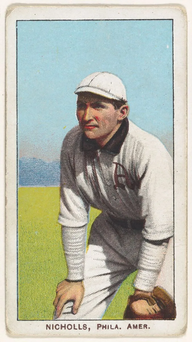 Nicholls, Philadelphia, American League, from the White Border series (T206) for the American Tobacco Company — American Tobacco Company