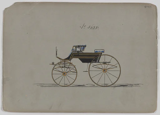 Design for 4 seat Phaeton, no top, no. 3638