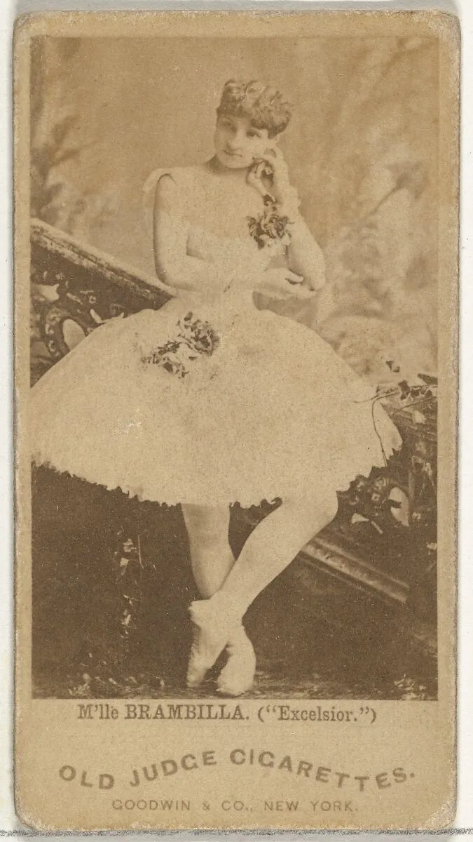Mlle. Brambilla in "Excelsior", from the Actors and Actresses series (N171) for Old Judge Cigarettes — Goodwin & Company
