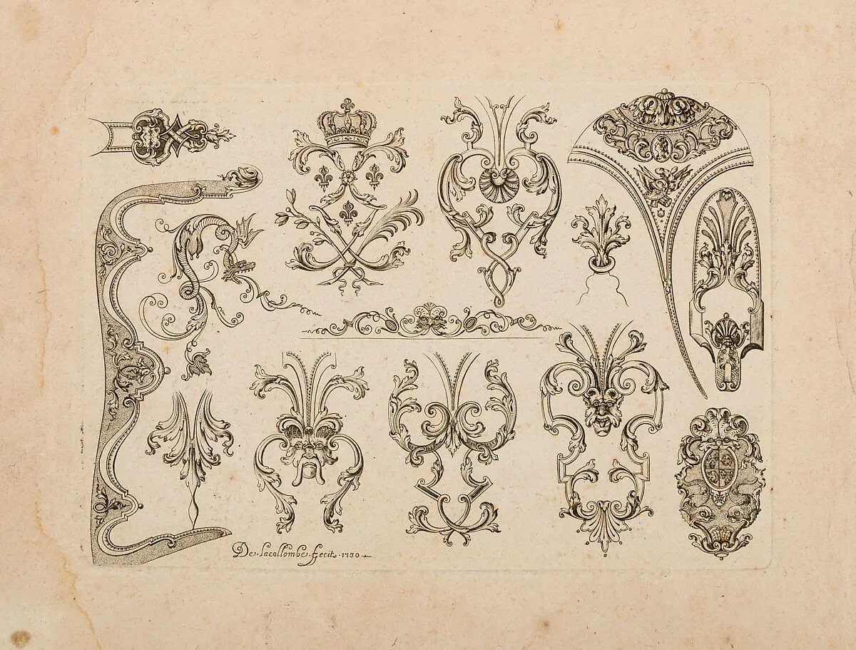 Plate Two from Nouveavx Desseins D'Arquebvseries — De Lacollombe