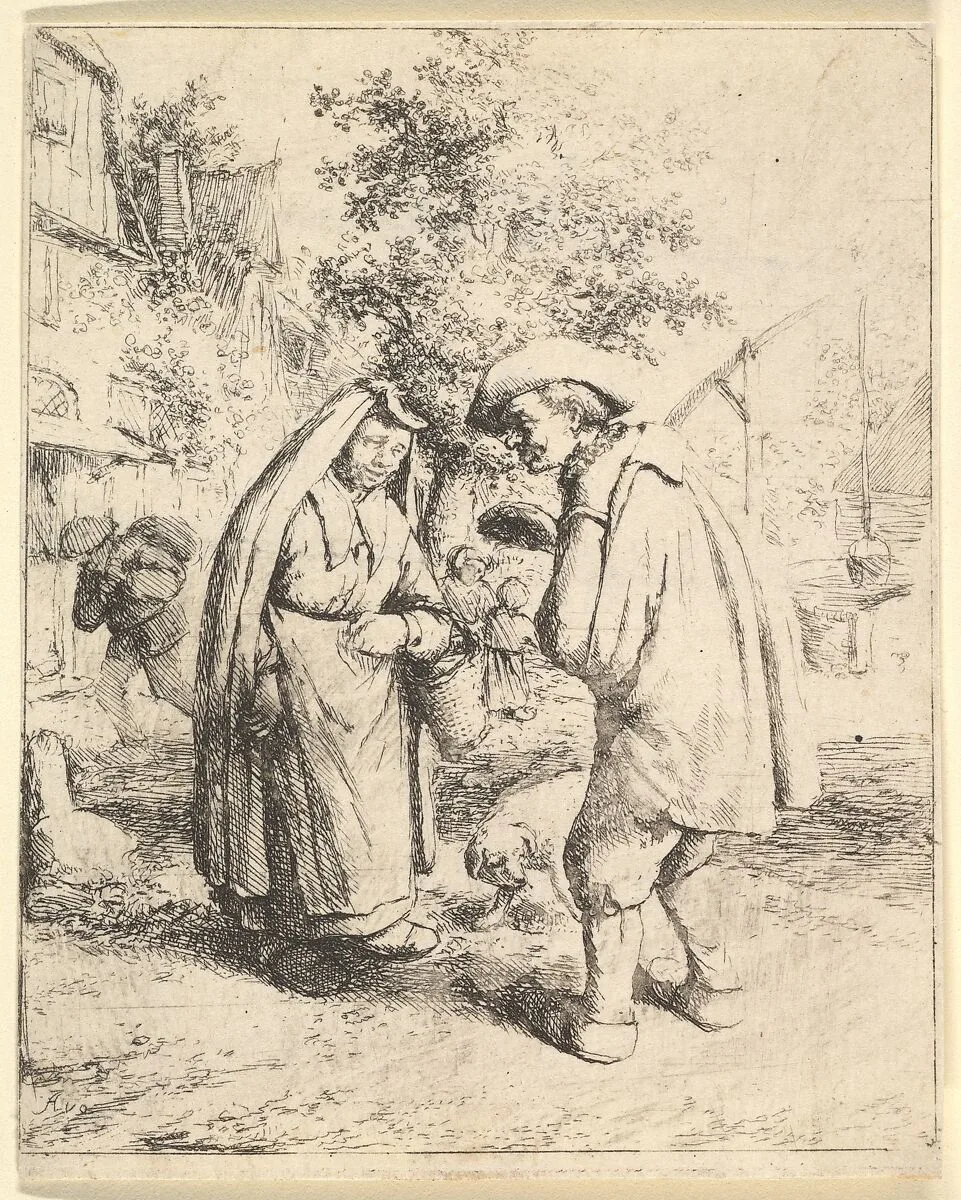 Man Talking to a Woman — Adriaen van Ostade