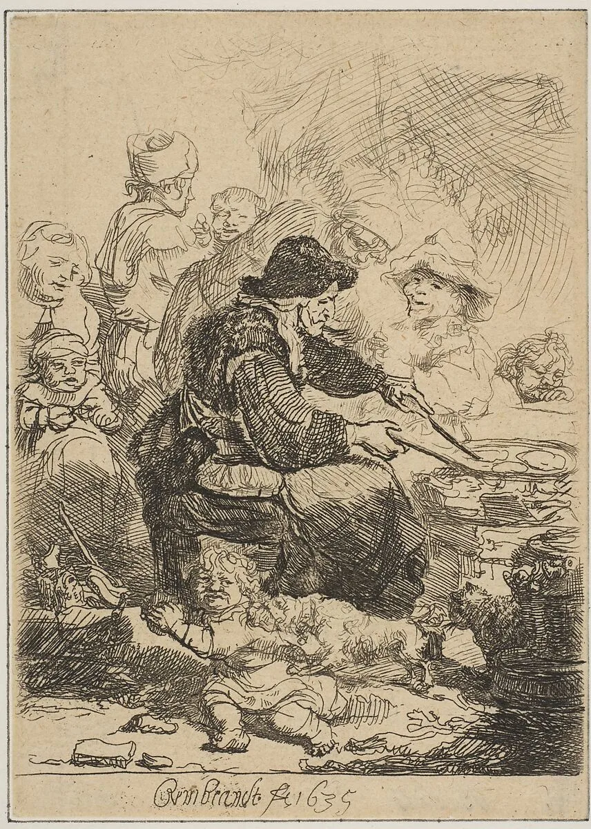 The Pancake Woman — Rembrandt (Rembrandt van Rijn)