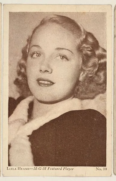 Leila Hyams, No. 10, bakery card from the Film Stars series (D32), issued by the Drake Brothers Bakery — Drake Brothers Bakery
