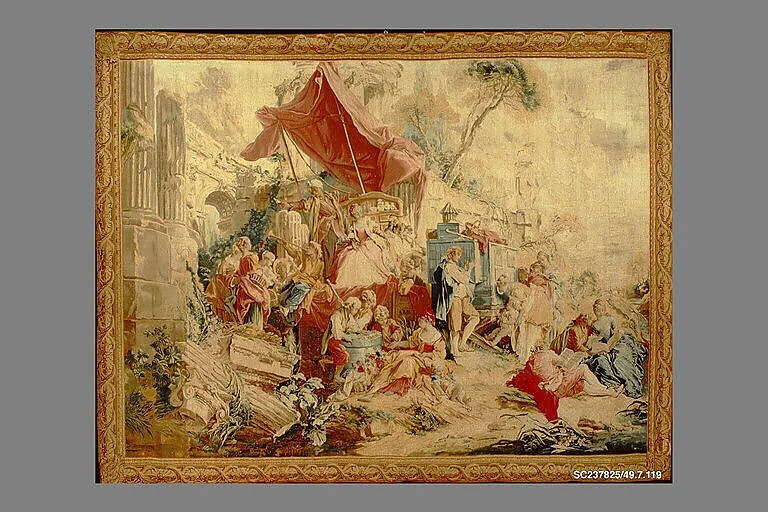 The Charlatan and the Peep Show from a set of Italian Village Scenes — Beauvais|François Boucher|Nicolas Besnier|Jean-Baptiste Oudry