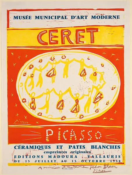 Picasso Ceramics and White Pottery Exhibition, Céret 1958 — Pablo Picasso|Hidalgo Arnéra|Musée Municipal d'Art Moderne, Céret