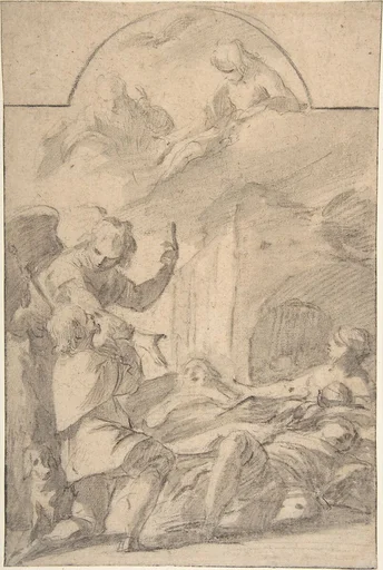 St. Roch Interceding before the Holy Trinity for Plague Victims