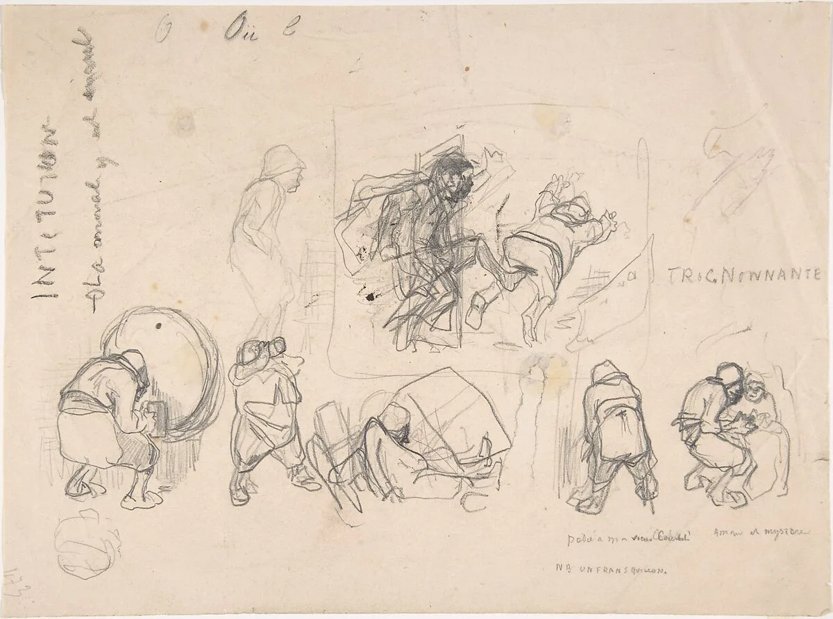Sheet with various peasants — Félicien Rops