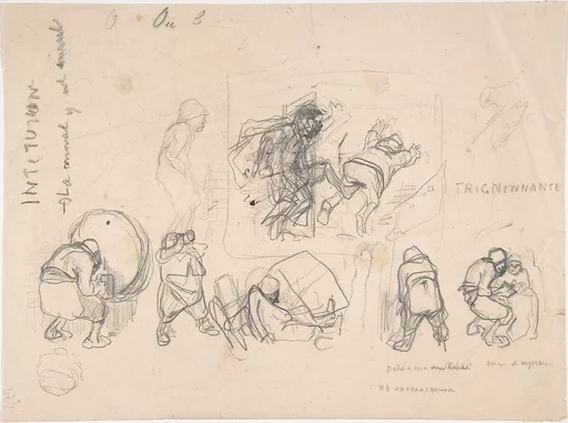 Sheet with various peasants