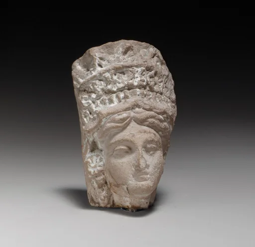 Terracotta head of a goddess