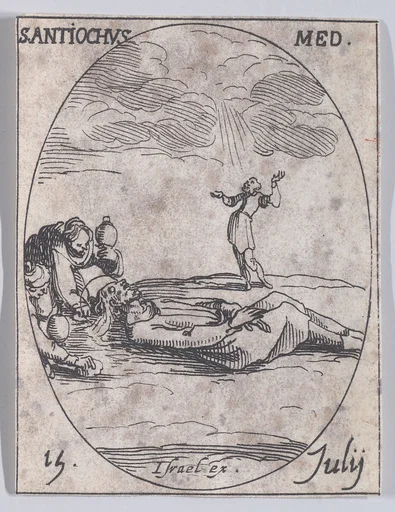 S. Antioche, médecin (St. Antiochus, Doctor), July 15th, from "Les Images De Tous Les Saincts et Saintes de L'Année" (Images of All of the Saints and Religious Events of the Year)
