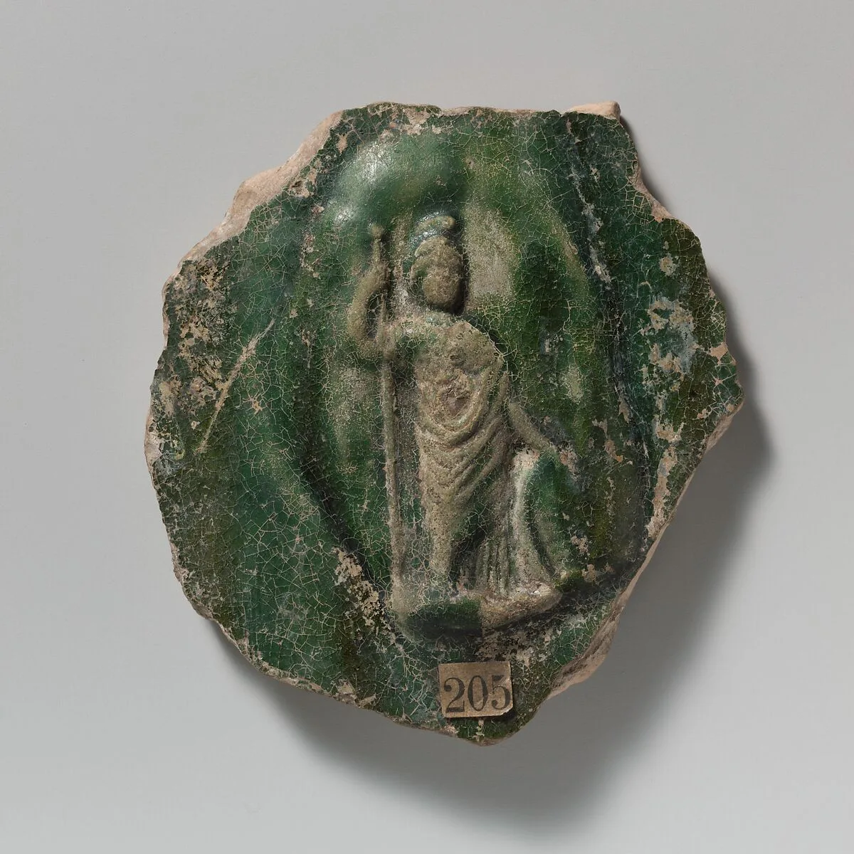 Terracotta vase fragment with relief of Minerva — Unknown