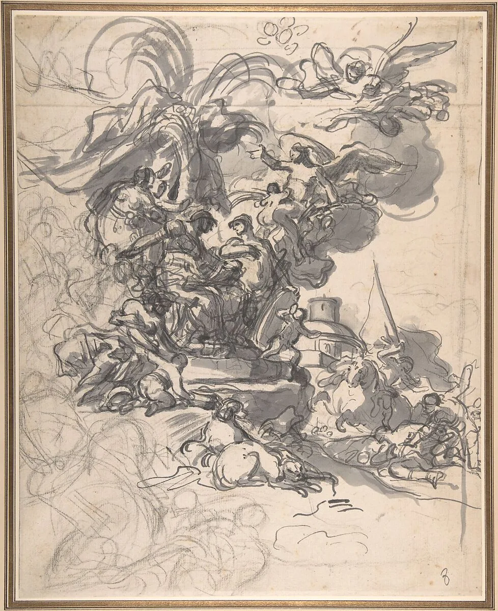 The Prophetess Deborah Ordering Barak to Take Arms against Sisera — Francesco Solimena