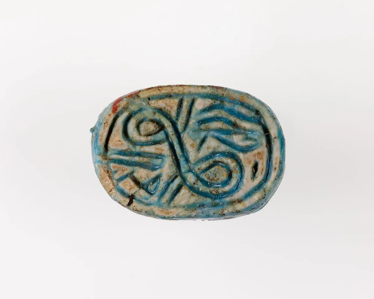 Scarab with Scroll and Hieroglyphs — Unknown