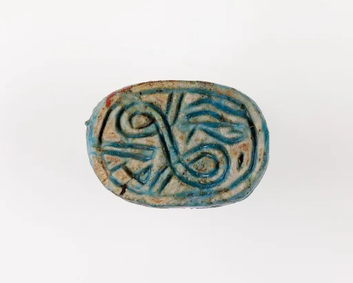 Scarab with Scroll and Hieroglyphs