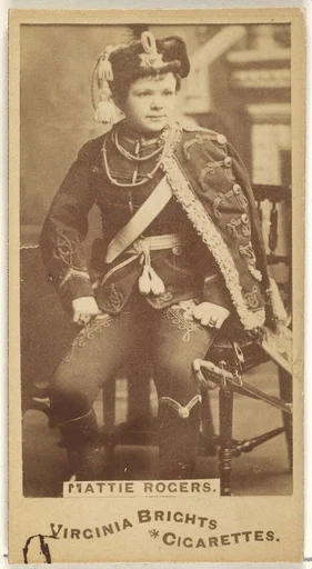 Mattie Rogers, from the Actors and Actresses series (N45, Type 1) for Virginia Brights Cigarettes