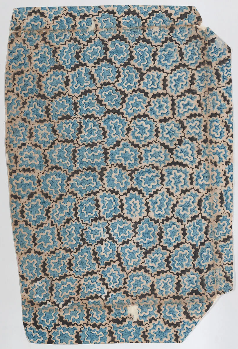 Sheet with an overall pattern of organic shapes — Anonymous