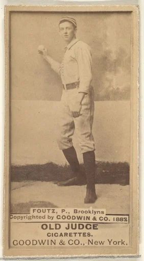 Foutz, Pitcher, Brooklyn Bridegrooms, from the Old Judge series (N172) for Old Judge Cigarettes