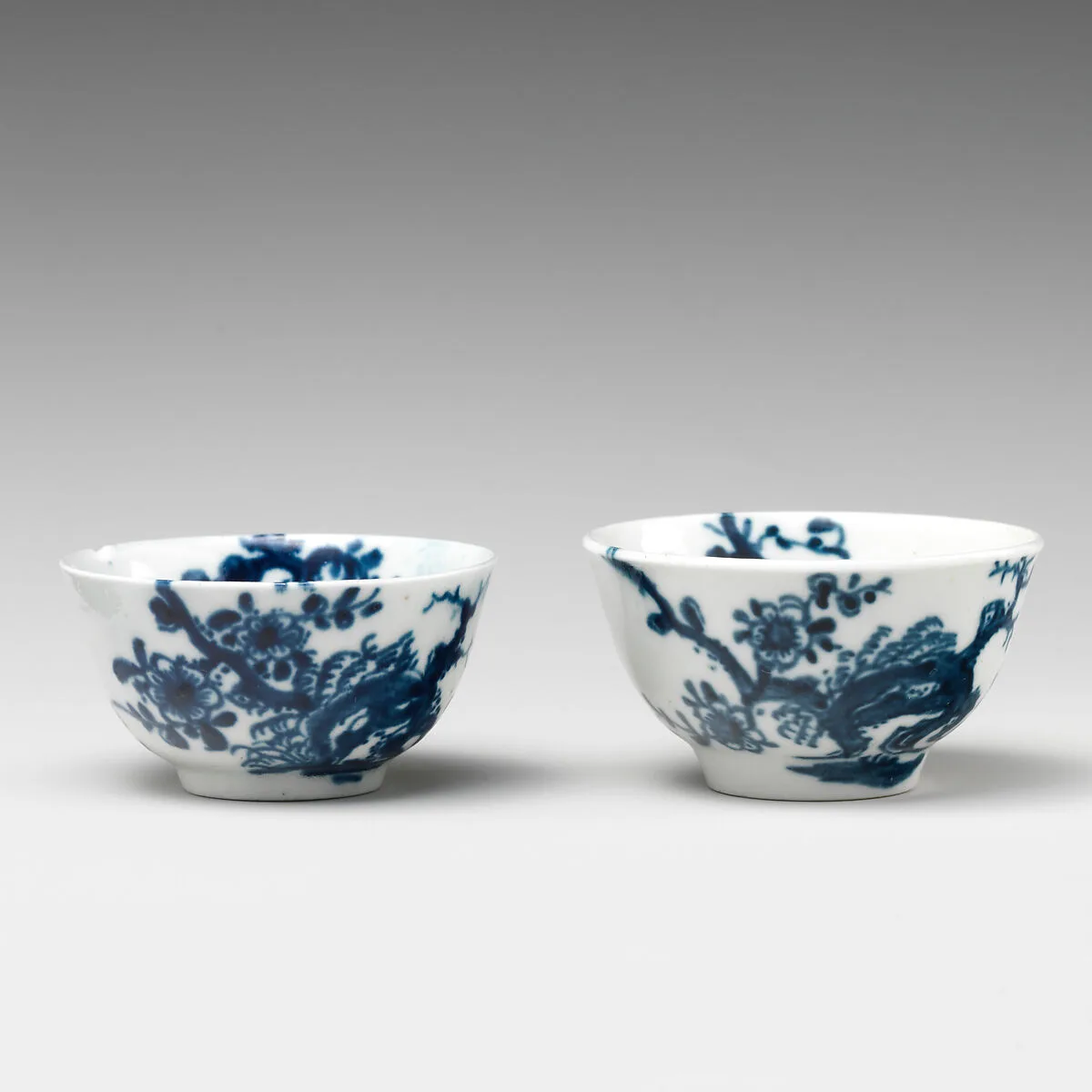Two miniature bowls (part of a service) — Worcester factory