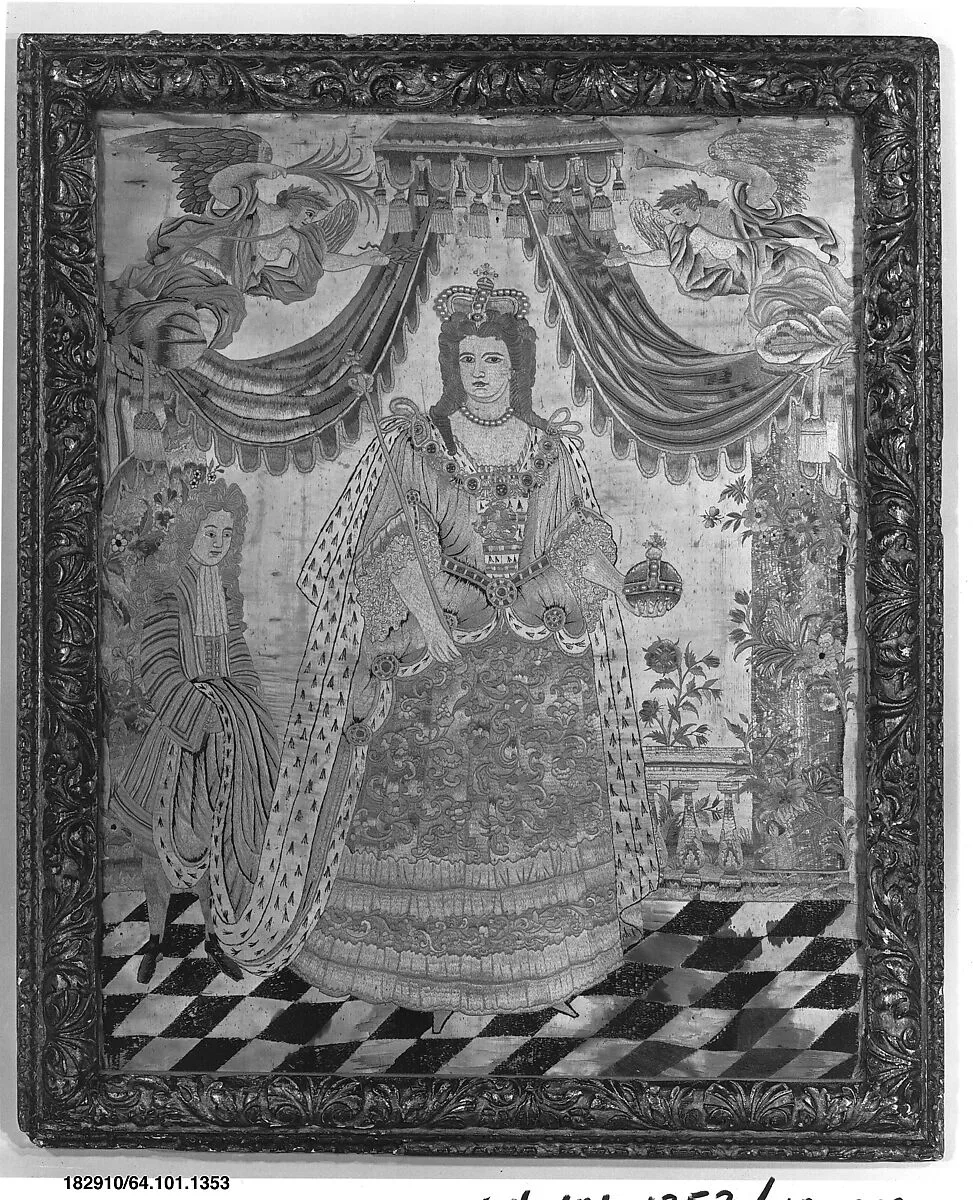 Embroidered portrait of Queen Anne of Great Britain — Unknown