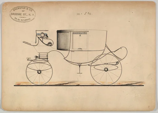 Design for Coupé, no. 546 ("Clarence, or Big Clarence on C Springs")