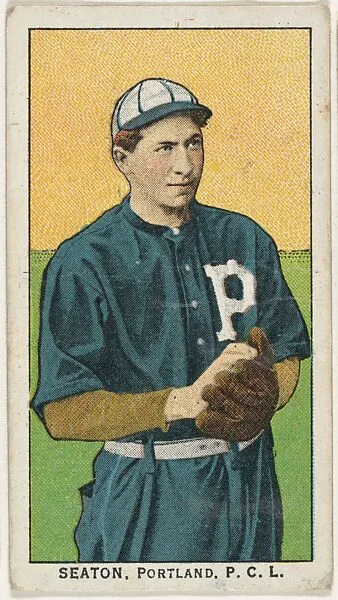 Seaton, Portland, Pacific Coast League, from the "Obak Baseball Players" set (T212), issued by the American Tobacco Company to promote Obak Mouthpiece Cigarettes — American Tobacco Company