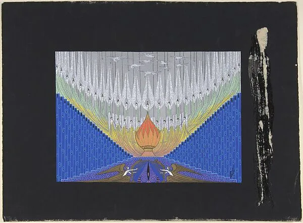 "Finale" Angels Playing Harps, Trumpets and Lyres, Set Design for "The Blues," George White's Scandals, New York, — Erté (Romain de Tirtoff)
