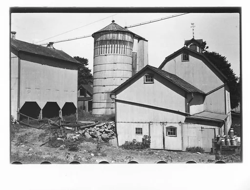 [Two 35mm Film Frames: Farm Buildings, Probably Vicinity Danbury, Connecticut]