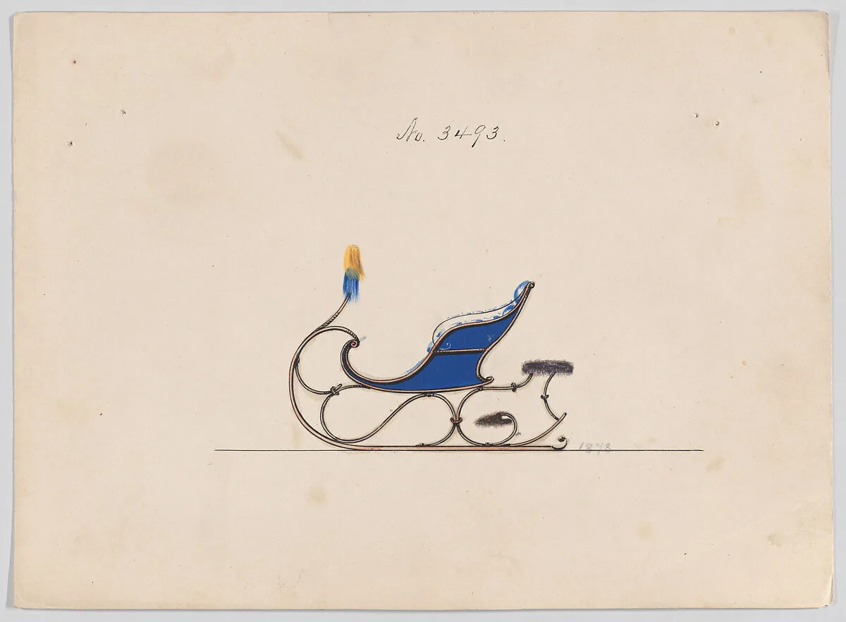 Design for Rumble Sleigh, no. 3493 — Brewster & Co.