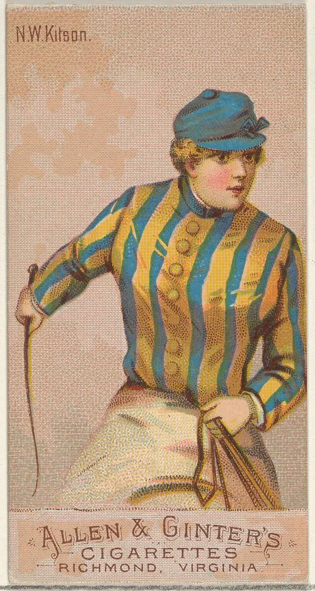 N.W. Kitson, from the Racing Colors of the World series (N22b) for Allen & Ginter Cigarettes — Allen & Ginter