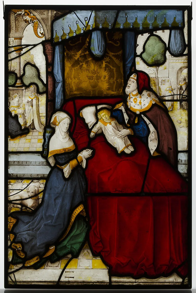 Glass Panel of Elijah and the Widow's Son — Jan van Diependale