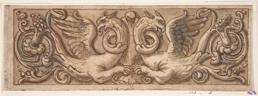 Design for a Frieze with Two Griffins