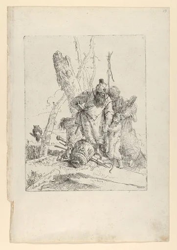 Two astrologers and a boy, from the Scherzi