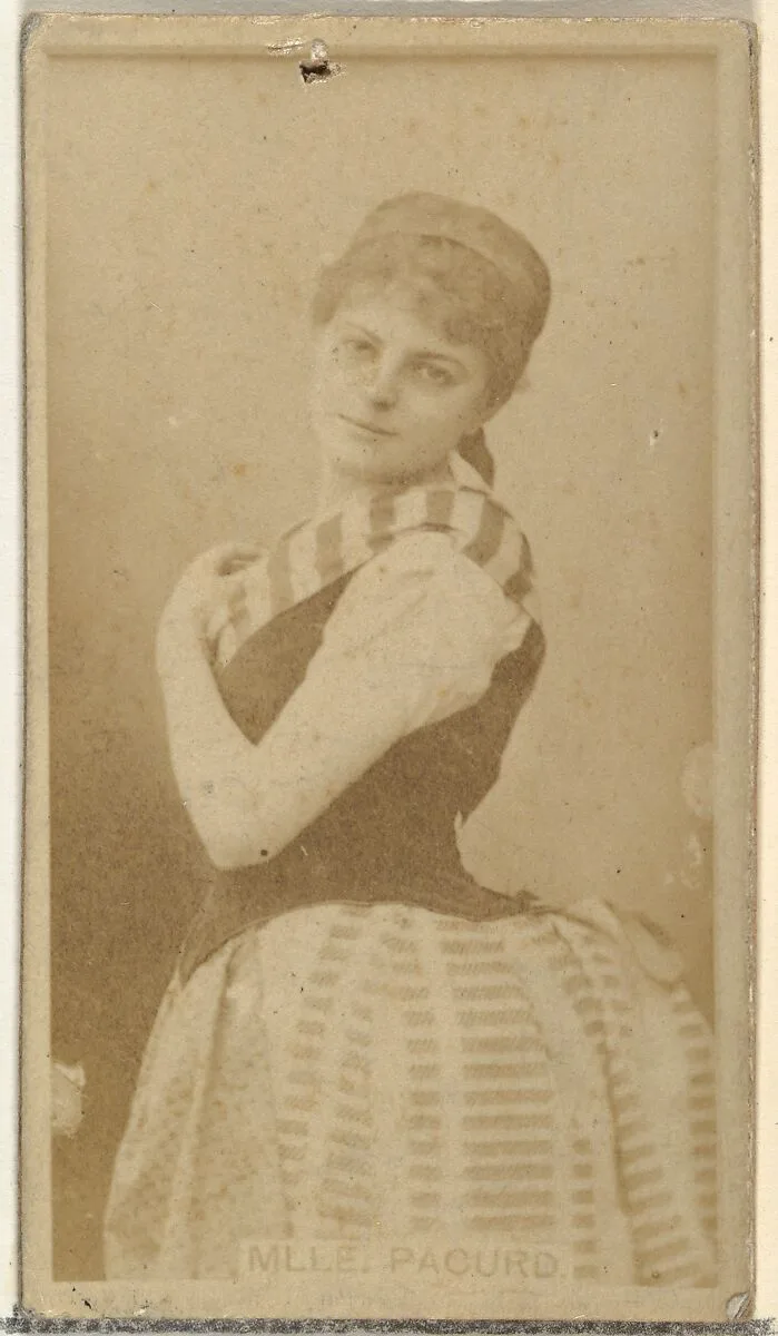 Mlle. Pacurd, from the Actors and Actresses series (N145-8) issued by Duke Sons & Co. to promote Duke Cigarettes — American Tobacco Company|W. Duke, Sons & Co.